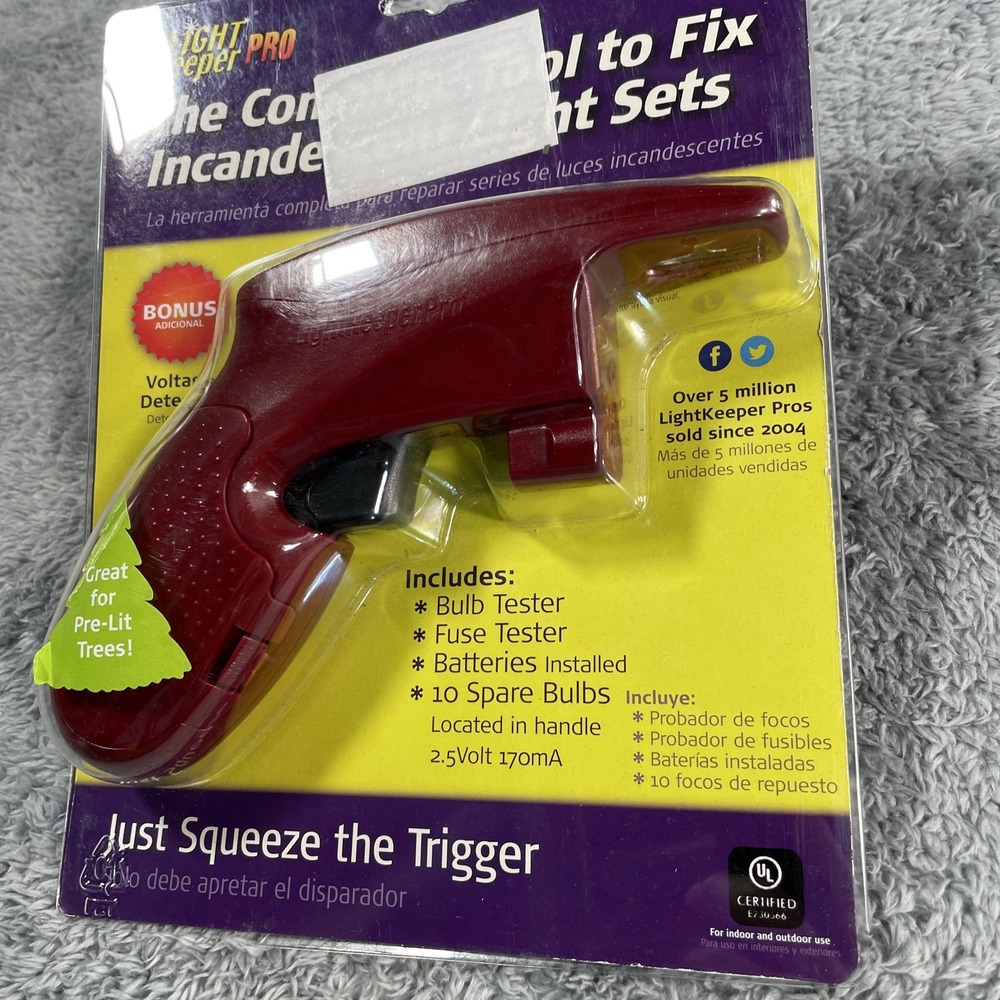 Light Keeper Pro Christmas Light Fix it Tool Squeeze Trigger NEW Spare Bulbs - Picture 4 of 9